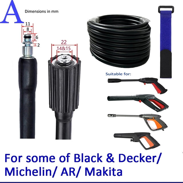 Car Wash Water Gun Pipe High Pressure Car Washer Water Cleaning Extension Pipe For for Karcher Bosch Black Cleaning Machine