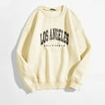 thumbnail image 3 of adviicd Sweatshirt Blanket Women's Oversized Sweatshirt Los Angeles California Crewneck Long Sleeve Casual Loose Pullover Tops Mens Shorts, 3 of 6