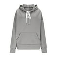 thumbnail image 3 of Mlzmgr Hoodies for Women Fleece Warm Drawstring Sweatshirts Sports Loungewear Daily Womens Tops Fall Winter Trendy, 3 of 6