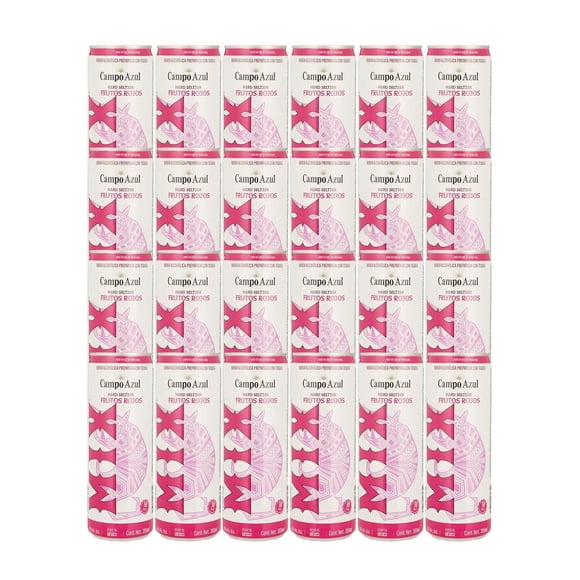 Pack de 24 Bebida Preparada Campo Azul Hard Seltzer Frutos Rojos 355 ml