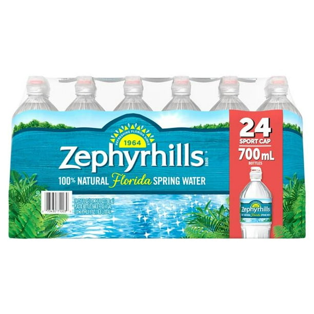 Zephyrhills Natural Spring Water 24700mL Sport Bottles with Flip Cap