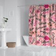 thumbnail image 2 of Pink Breast Cancer and Pioneer Flower Shower Curtain 72"x84" ,Bathroom Decorative Shower Curtains Set with 12 Hooks,Modern Waterproof Washable Shower Curtain, 2 of 6