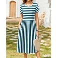 thumbnail image 3 of Zeagoo Floral Casual Dresses Modest Tshirt Dress Aline Midi Dress Floral Boho Sundress with Pockets Cotton Ladies Summer Dress Travel Dress Holiday Dresses, 3 of 6