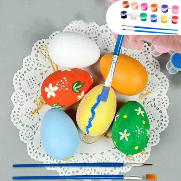 Easter Egg Painting Kit under $5! Xqxayjr Easter Egg Painting Kit, DIY Children's Art Supplies, Easter Craft Set with Paints and Brushes, Educational Drawing Toys for Kids Holiday Activities