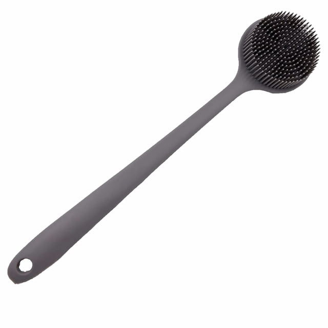 Limpiador corporal en silicona, limpiador de dos manos largas para ducha, cepillo para el cuerpo en silicona, limpiador de ducha para el cuerpo, exfoliante para el cuerpo con brosse de ducha Vhermosa ZYY-1923