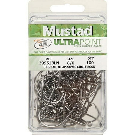 UPC: 0023534368033 | Mustad UltraPoint Demon Tuna Perfect Circle Hook Size 8/0 Black Nickel (100 Pk)