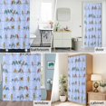 thumbnail image 5 of Shower Curtain Bathroom Set Birds Sparrows on Cables Waterproof Fabric Shower Curtains with Grommets&Hooks, White Snow Points Privacy Bath Curtain for Bathtub 72x72in, 5 of 9
