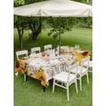 thumbnail image 4 of Outdoor Tablecloth with Umbrella Hole for Patio/Picnic/Party/Camping, Farmhouse Sunflower Waterproof Table Cloth Rectangle Table Cover Washable, Vintage Daisy Butterflies Rustic Burlap (52"x 70"), 4 of 8