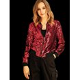 thumbnail image 4 of Chaqueta De Bombardero De Lentejuelas Allegra K Rojo S, 4 of 6