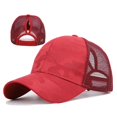 thumbnail image 2 of Sports Running Cap,Sunshade Breathable Cotton Ponytail Hat,Headwear With Adjustable Back Closure For Messy High Buns, 2 of 6