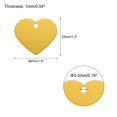 thumbnail image 2 of Heart Stamping Blank Tags, Aluminum Blank Dog ID Tag Yellow Engraving Tag for Necklace Bracelet Making,30pcs, 2 of 6