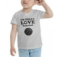 thumbnail image 3 of I'm Told I love Basketball Cute Toddler T Shirts for Boys Girls (Gray, Youth M), 3 of 5