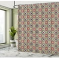 thumbnail image 4 of Ambesonne Mosaic Shower Curtain, Folkloric Floral Pattern, 69"Wx70"L, Forest Green Red Mustard, 4 of 4