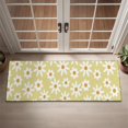 thumbnail image 2 of Beige Daisy Flower White Blooms Pattern Door Rugs,Washable Non Slip Door Mats Indoor,Decorative Door Mats,Entry Mat Indoor for Entrance,Bedroom,Kitchen,Bathroom,16"x47", 2 of 6