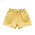 thumbnail image 2 of Liyamei Girls Casual Shorts with Pockets and Elastic Waist for Summer Play Size 0-7,Yellow, 2 of 5