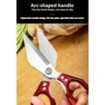thumbnail image 2 of Seattleget Multifunctional Heavy-Duty Kitchen Shears, Heavy Duty Kitchen Scissors with Ergonomic Handle,High-Carbon Steel Japanese Scissors for Chicken,Meat,Seafood,Bone Cutting (2*Red), 2 of 8
