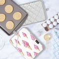 thumbnail image 5 of Yayeee Pot Holders Kitchen Heat Resistant with Pockets 7"x9.8" Cotton Oven Cooking Hot Pads, Pink Cartoon Ice Cream, 5 of 7