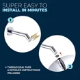 thumbnail image 5 of ALL METAL 8 Inch Rain Shower Head Polished Chrome | 2.5 GPM High Flow Rainfall Showerhead with Pressure Optimization | Large Round Rainshower for Wall Mount, Overhead or Ceiling Mount Installations, 5 of 7