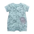 thumbnail image 5 of HWJAD Baby Boys 2-Pack Cotton Short Sleeve Rompers Everyday Summer Snap-Up Jumpsuit, Giraffe+Lion, 5 of 9