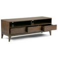 thumbnail image 3 of Harper Solid Hardwood 60 Inch Wide Mid-Century Modern Tv Media Stand In Walnut Brown For Tvs Up To 65 Inches, 3 of 6