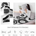 thumbnail image 4 of Fleece Blanket Modern Circle Gray Black White Blankets, Soft Cozy Warm Flannel Throw Blanket, Abstract Geometric Art Blanket for Bed Couch Sofa,40x50In, 4 of 9