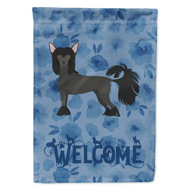 Carolines Treasures CK5977GF Chinese Crested 1 Welcome Flag Garden Size Small multicolor
