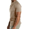 thumbnail image 5 of bnaln Mens Short Sleeve T-Shirts Fashion Casual Front Placket Basic Henley T-Shirts Summer V-Neck Shirt with Pocket, 5 of 7