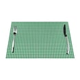 thumbnail image 1 of YFYANG Washable Heat-Resistant Placemats, 70% PVC/30% Polyester, Green Classic Plaid Pattern Kitchen Table Mat, 12" x 18" 1 Piece, 1 of 6