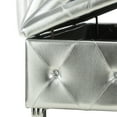 thumbnail image 5 of AC Pacific Silver Crystal Tufted Storage Bench, 5 of 8