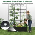 thumbnail image 5 of ANPOO Metal Raised Garden Bed with Trellis, 70.9"x47.2"x12" Outdoor Planter Box with Drainage Holes, Black Privacy Screen for Climbing Plants, Patio & Balcony, 5 of 8