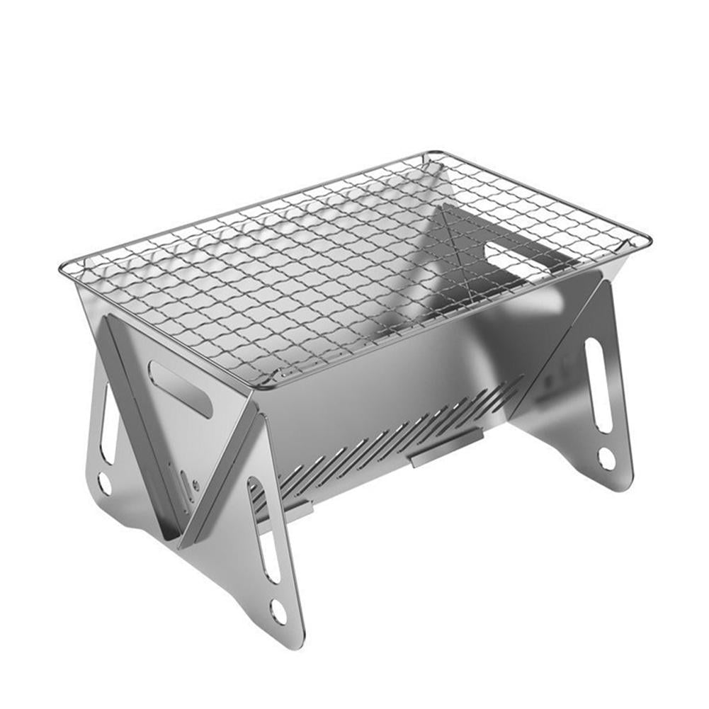 1pc Stainless Steel Foldable And Thickened Barbecue Net Rack With