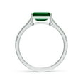 thumbnail image 2 of ANGARA Lab Grown 1.5 Ct Emerald-Cut Emerald Cathedral Engagement Ring for Women in 14K White Gold (Size-8x6mm) | May Birthstone, Birthday, Anniversary, Jewelry Gift for Women | Lab-Grown Emerald Ring, 2 of 8