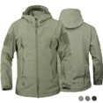 thumbnail image 2 of 2024 fishing Outdoor Jackets Men Shark Skin Soft Shell Tactical Waterproof Windbreaker Combat Jacket Mens Hooded Bomber Coats (Image Color,M 57-65KG), 2 of 7