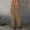 Khaki, variant on GaThRRgYP Women's Pants $5,Women Summer European and American Sling Solid Pocket Casual Jumpsuit