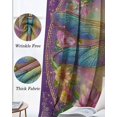 thumbnail image 3 of Purple Dragonfly Blackout Curtains for Bedroom Living Room Darkening Curtains 63 Inches Long Colorful Flowers Watercolor Chic Floral Plant Window Curtain 2 Panels Set Window Treatment Drapes 42"x63", 3 of 9
