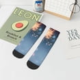 thumbnail image 7 of Pofeuu Gold And Blue Fireworks Print 30cm Socks, Adult Running Hiking Socks for Youth and Adult, 7 of 7