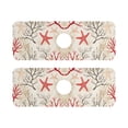 thumbnail image 7 of Yayeee Faucet Mat for Kitchen Sink 14.7" Diatomite Long Splash Guard Pad, Light Starfish, 2 Pack, 7 of 7