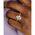 thumbnail image 2 of Cora jewellery 3CT Hidden Halo Pear Moissanite Engagement Ring For Women, 14K Yellow Gold, 2 of 5