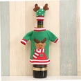 thumbnail image 3 of OULII Christmas Wine Bottle Covers Multi-Color Novelty Elk Pattern Holiday Wine Dress Decorations, 3 of 3