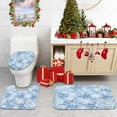 thumbnail image 3 of Christmas Bathroom Rug Set of 3, Winter Blue Dream Snowflake 3 Pieces Bath Mats Set, No Silp Washable Cover Floor Rug Decorations for Kitchen Bathroom Bedroom, 3 of 7
