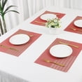 thumbnail image 7 of Unique Bargains Set of 6 Placemats for Kitchen Dining Table Decor Red 18x12in, 7 of 7