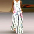 thumbnail image 2 of Robe Maxi pour Femmes Été Bohème Décontractée Sans Manches Longue Robe de Plage pour les Vacances, 2 of 5