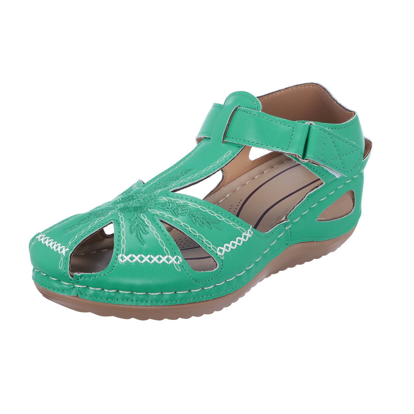 Green wedge sandals hotsell