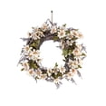thumbnail image 2 of Floral Decor,15.74In Artificial Fabric Wreath Premium Rattan Base Vivid Appearance Easy Hang No Surface Damage,Festive Decor for Home Door Wall Window Indoor Outdoor Holiday Decoration Decors, 2 of 6