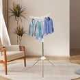thumbnail image 2 of Grusce 2 Layers/1 Layer Clothes Drying Rack with Rotating Clothes Rail Stainless Steel Laundry Drying Rack Foldable Space Saving Laundry Drying Stand Portable Laundry Air Dryer for Pieces of Clothes, 2 of 5