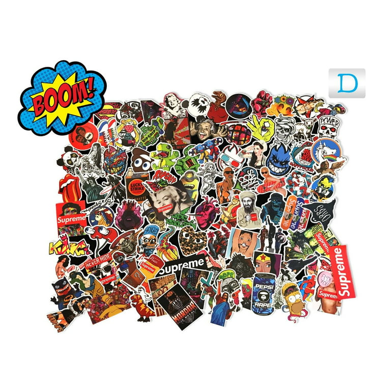 100 Stickers — Skateboard Brands – Wally Stickers
