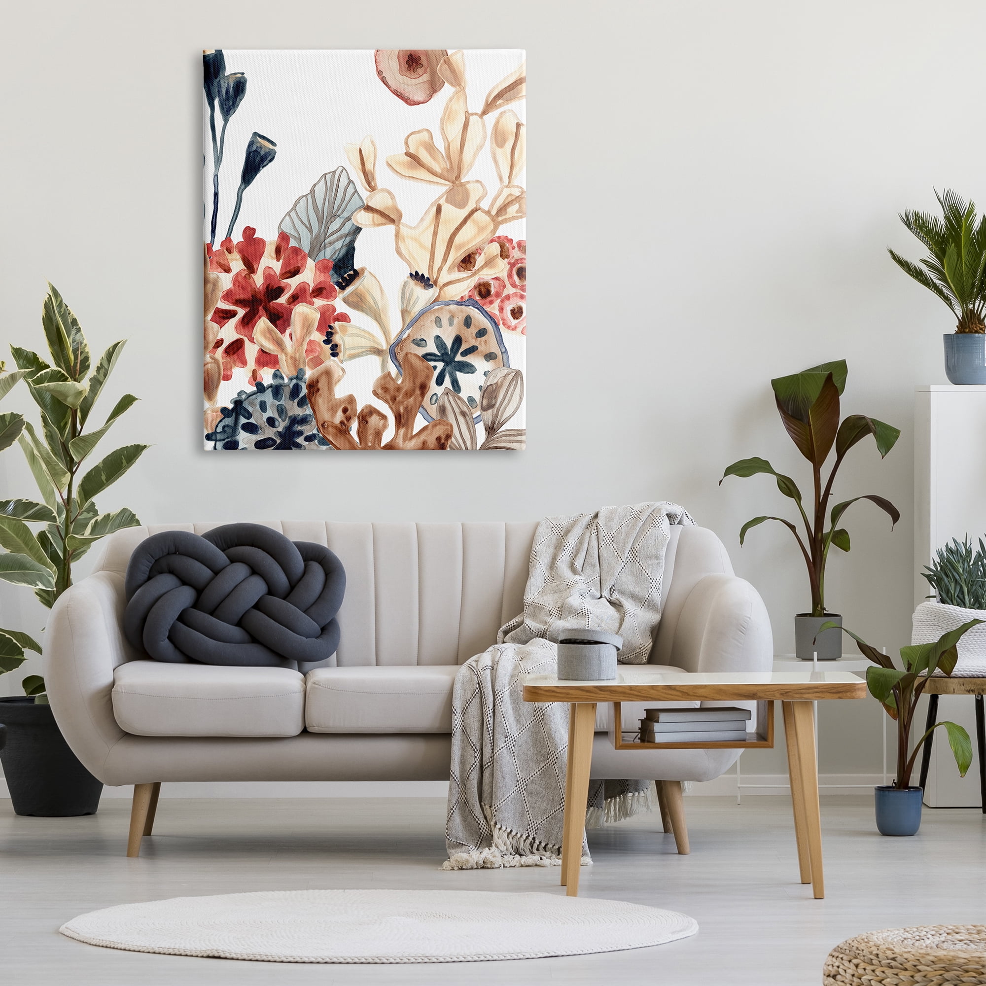 Stupell Industries Aquatic Plant Life Assortment Coral Kelp Sand Dollars, 36 x 48, Design by June Erica Vess