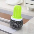 thumbnail image 3 of 1pc, Pot Pan Dish Bowl Brush, Scrubber Hydraulic Cleaning Brush, Stainless Steel Wire Scrubber, Practical Kitchen Washing Tool, Cleaning Tools, 3 of 4