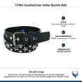 thumbnail image 5 of CTM Unisex Studded Star Roller Buckle Belt, 5 of 5