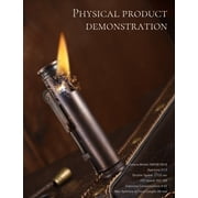 Windproof Classic Trench Brass Kerosene Lighter, Refillable, Grinding Wheel, Automatic Ejection,Seal,Unique,Retro Antique, for Soldier,Thorens Battle Soul